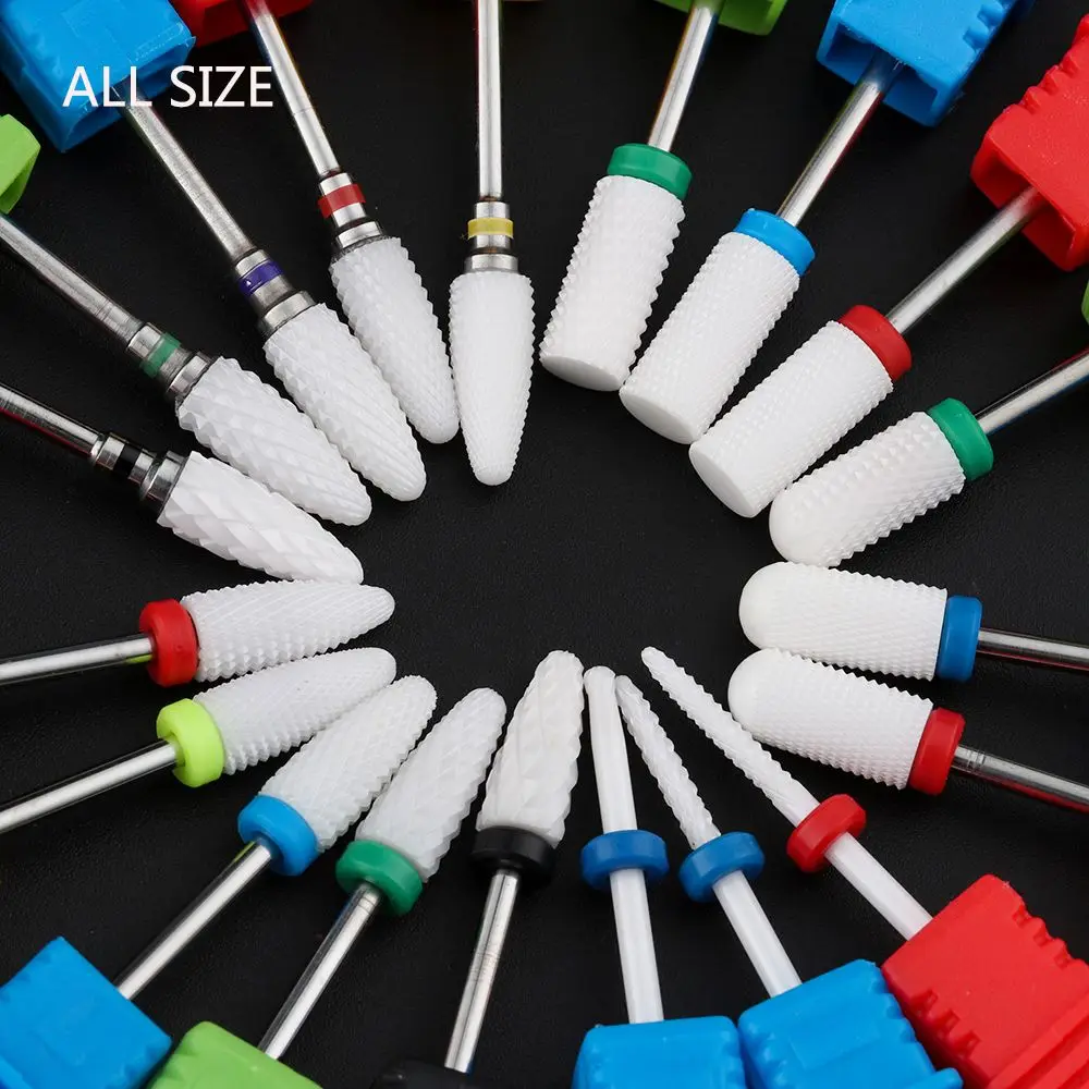 Nail File Nail Art Tools Manicure Pedicure Diamond Ceramic Nail Drill Bit  For Electric Milling Machine Nail Cutter