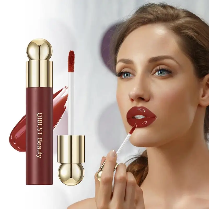 Brillo de labios líquido hidratante, esmalte de labios antiadherente de larga duración, aceite de labios rojos, tinte de labios, maquillaje, cosméticos