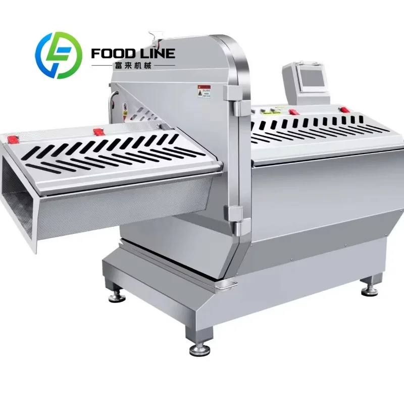 Frozen Meat Slicer Machine Industrial High Torque Gear Drive Strong Cutting Power Frozen Meat Packing Line In Stock Supply