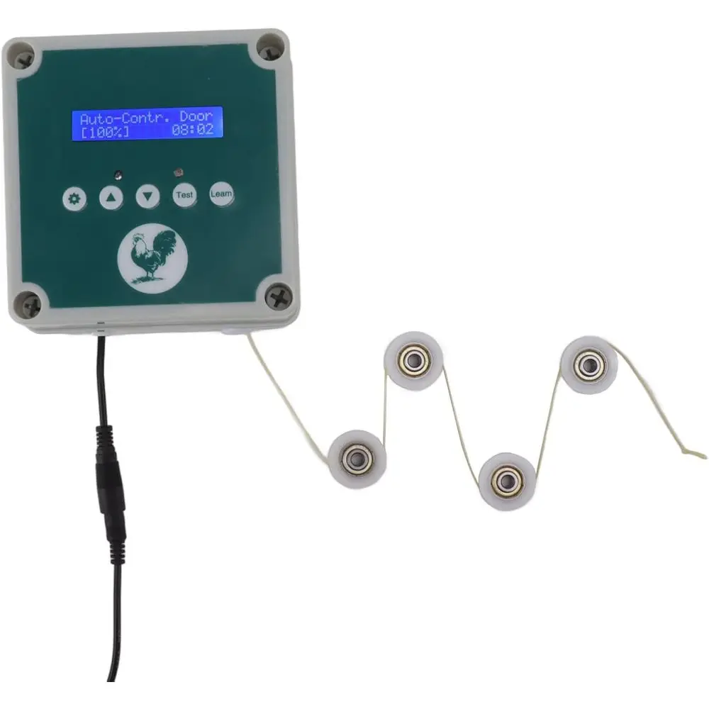

Timer & Light-Activated Chicken Coop Door Opener with Remote Control for Poultry & Waterfowl Housing