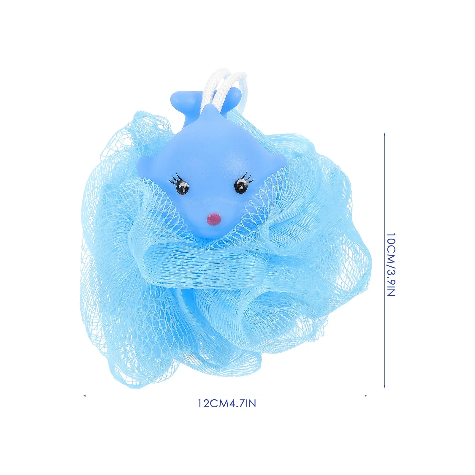 Kids Bath Sponge Animal Design Mesh Shower Ball for Exfoliating Skin Cleansing – Quick-Dry & Hangable