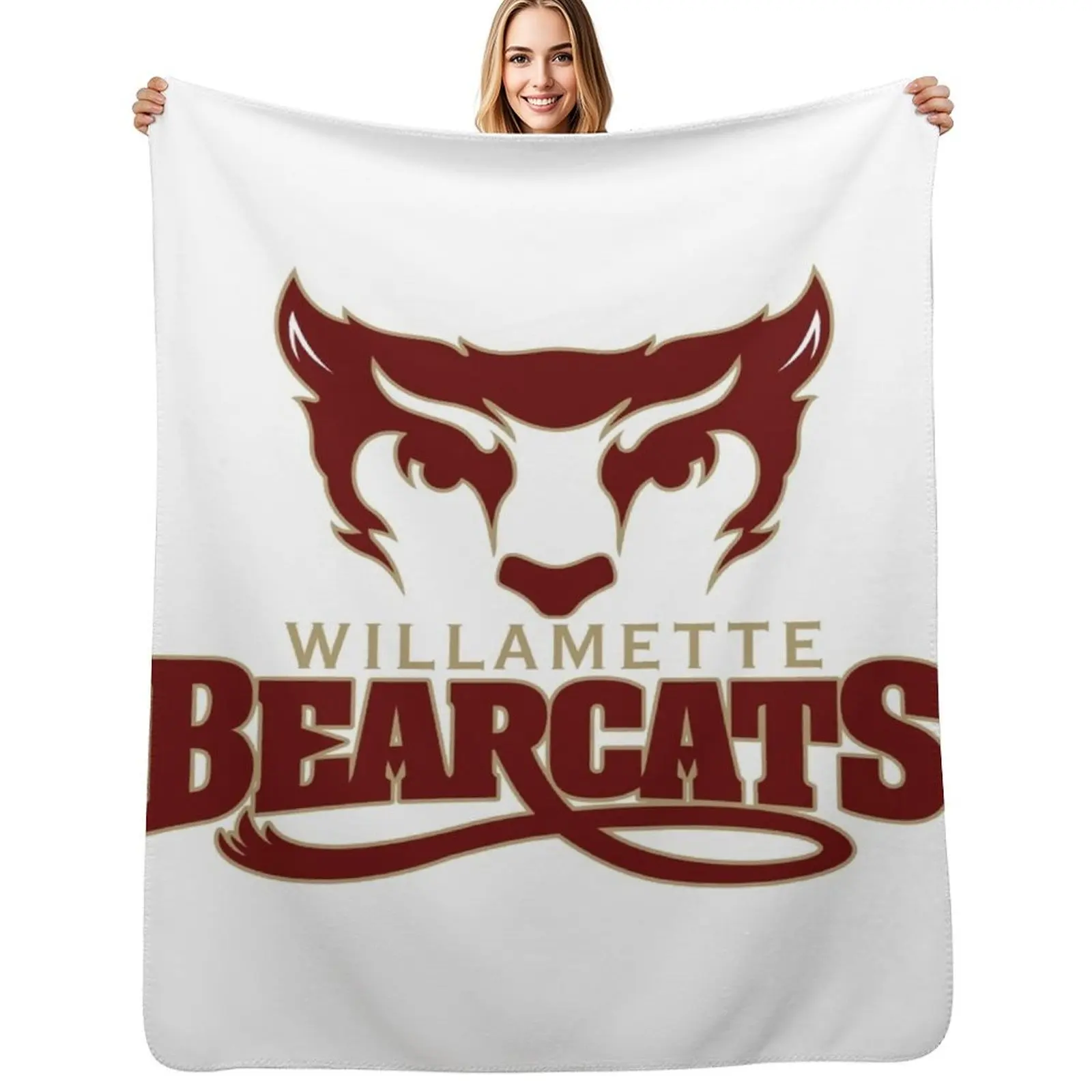 

Willamette University bearcats Throw Blanket Luxury Throw Cute Plaid sofa bed Blankets For Bed Blankets