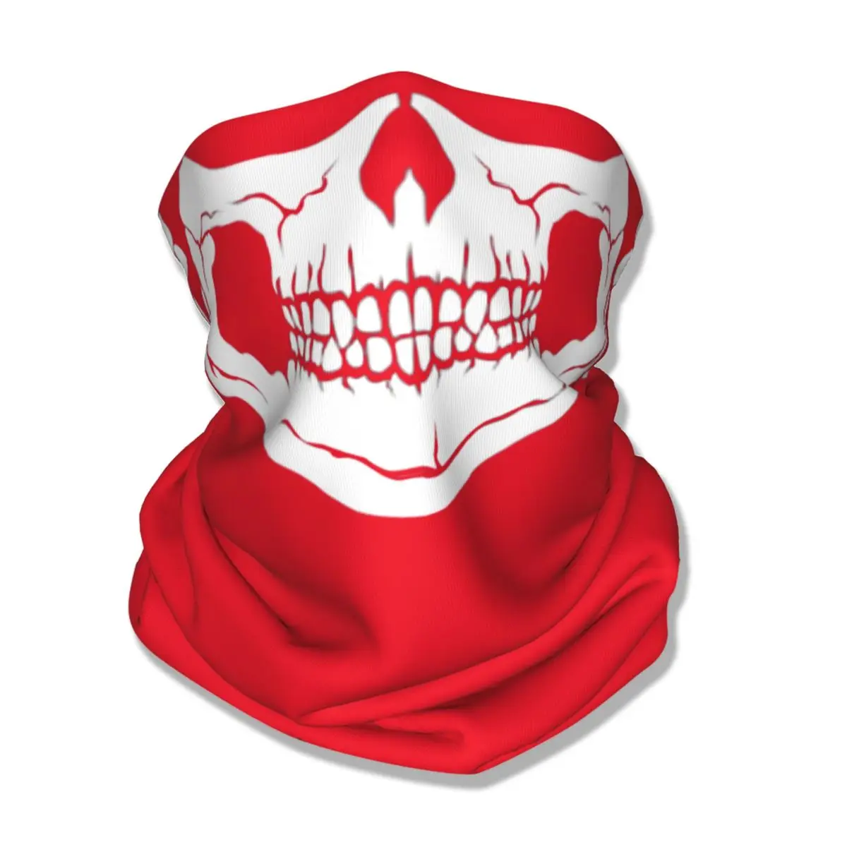 Skull Halloween Bandana Neck Cover Printed Gangster Rap Music Skeleton Rapper Cool Mask Scarf Warm Headwear Cycling Unisex Adult