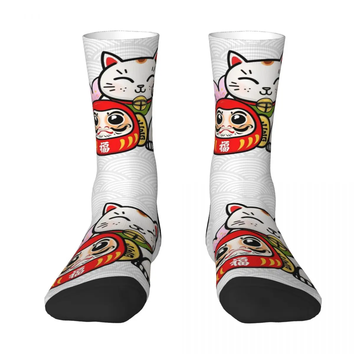 Luck & Fortune Cat Neko Maneki Chaussettes pour hommes et femmes, mode, printemps, été, automne, hiver, bas, cadeau