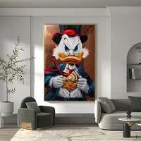 Disney Classic Character Canvas Decorative Painting Donald Duck Cartoon Movie Star Art Poster Modern Home Wall Decoration Mural
