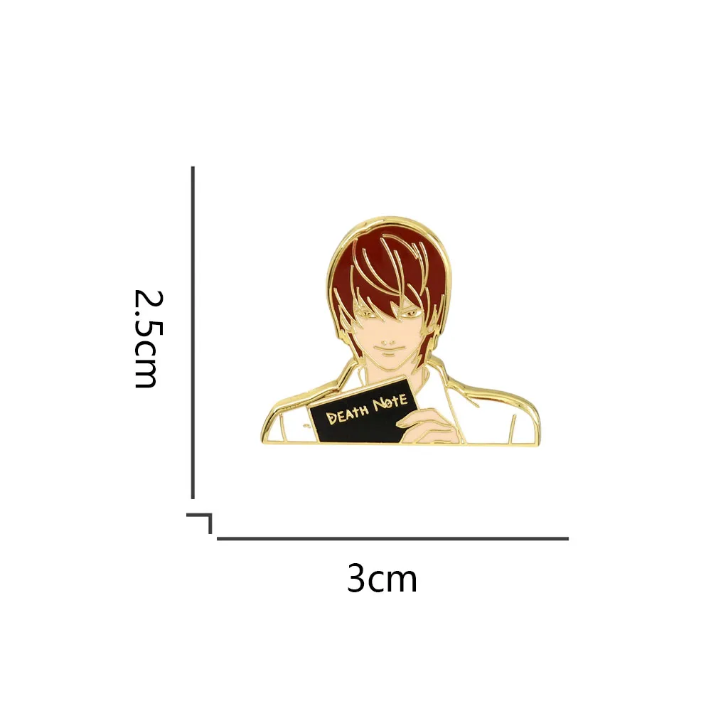 Comic horror Death note character mysterious detective eating dessert enamel brooch reasoning investigation crime lapel pin badg - Image 5