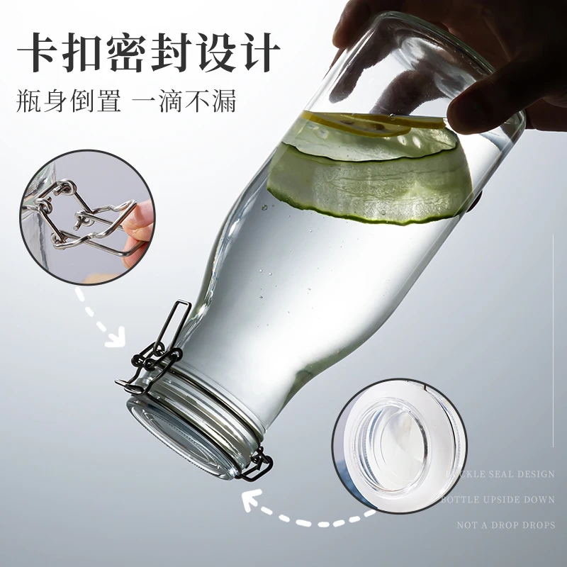 Versiegelte Glasflasche in Lebensmittelqualität