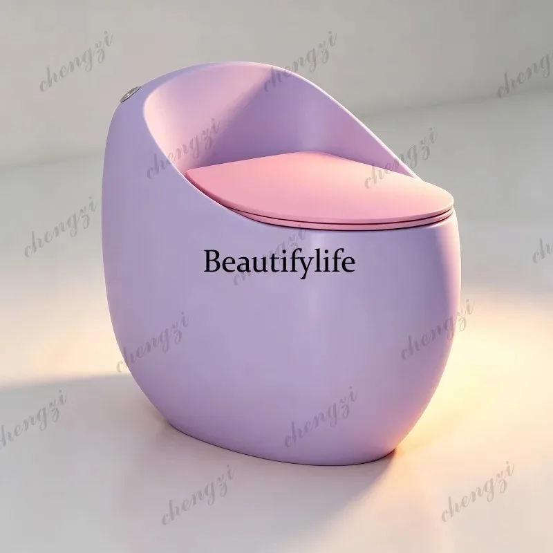 CC182 Purple ordinary toilet French retro style small apartment household egg round toilet