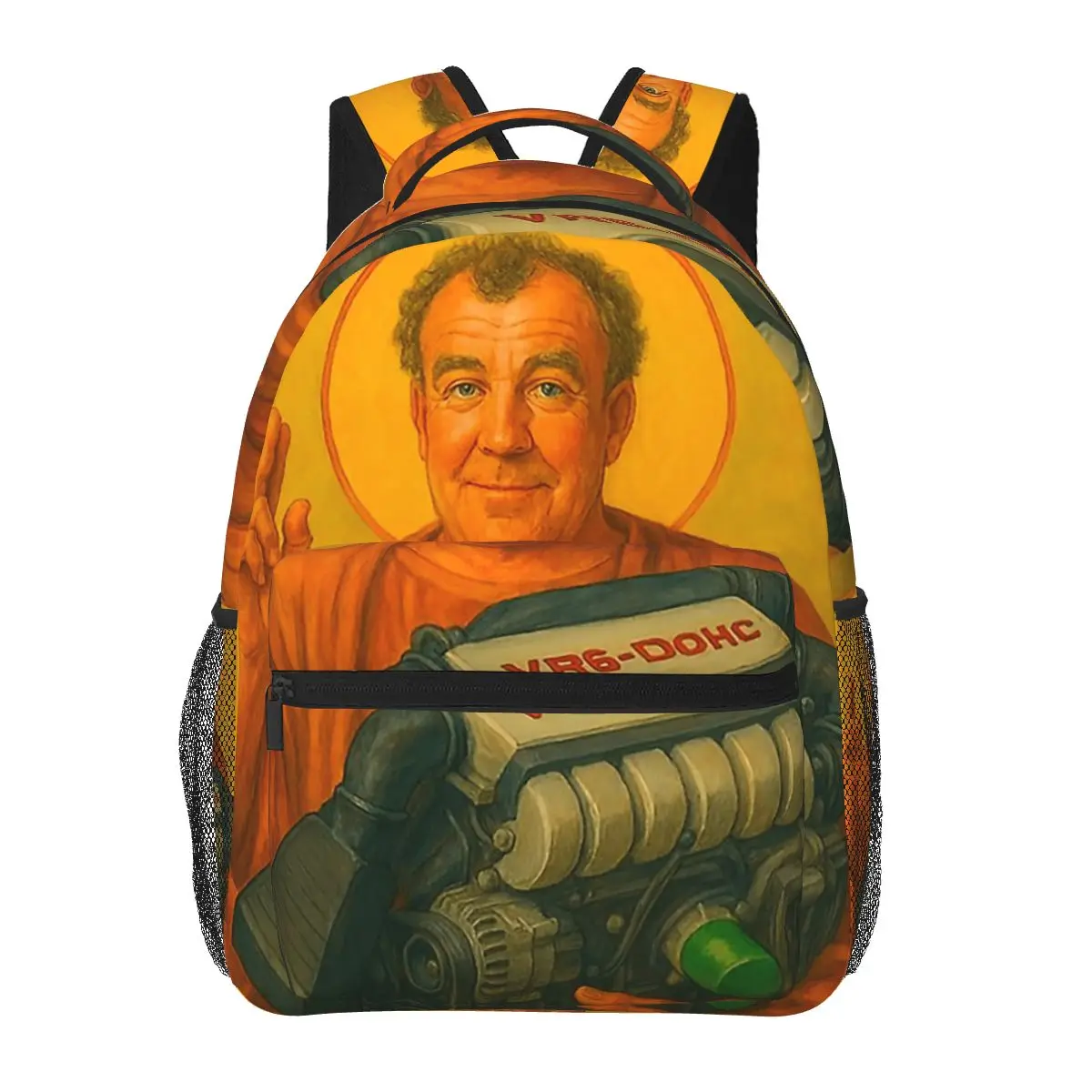 Jeremy Clarkson Protect Us From Electric Motors Student Backpack School Bag Daypack for Boys Girls Fashion Bookbag Shoulder Bags