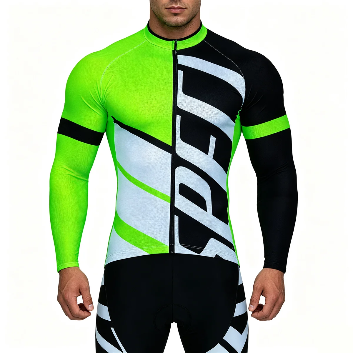 Winter-Thermo-Fleece-Radtrikot Herren MTB-Bekleidung 2027 Bluse Uniform Fahrradbekleidung Komplettes Tricuta-Latztrikot-Set – Detail 8