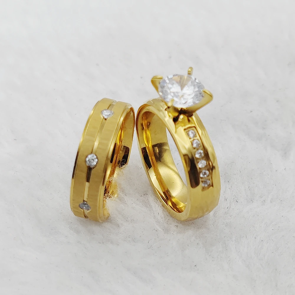 

5-каратное обручальное кольцо с муассанитом Cz для влюбленных, подарки, обручальные кольца, ювелирные изделия, позолоченное кольцо, женские комплекты