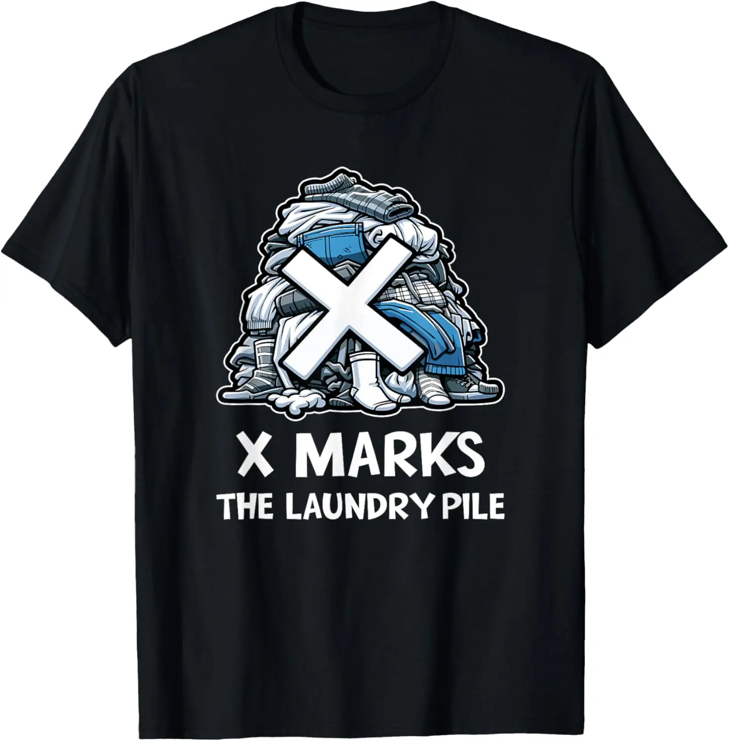 X Marks The Lavanderie Pile Camiseta divertida de caza del tesoro