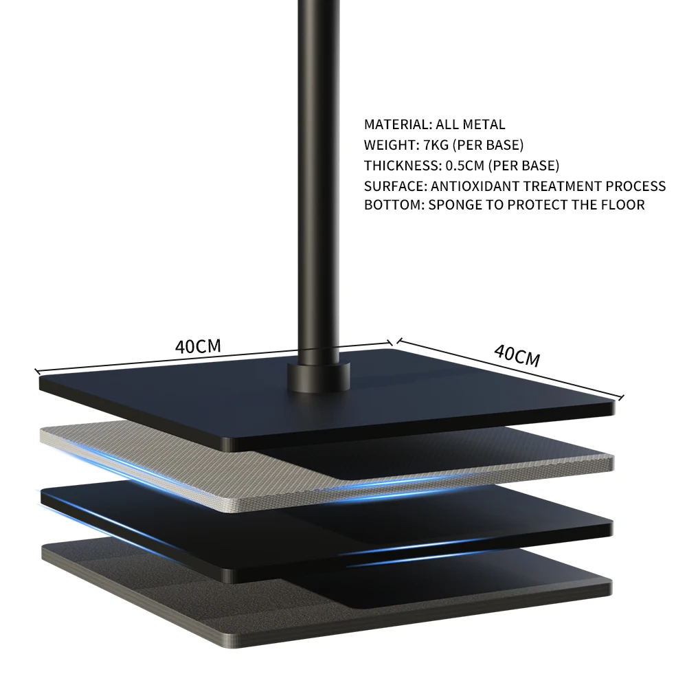 نظام دعم إطار حامل خلفية مزدوج العارضة من SH للتصوير الفوتوغرافي واستوديو الصور والفيديو وخلفية الشاشة الخضراء الموسلين