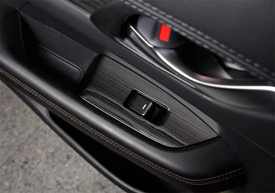 

Car Gear Shift Box Water Cup Holder Window Glass Lift Down Control Switch Button Cover Trim Fit For Mazda CX-5 CX5 2017 - 2022