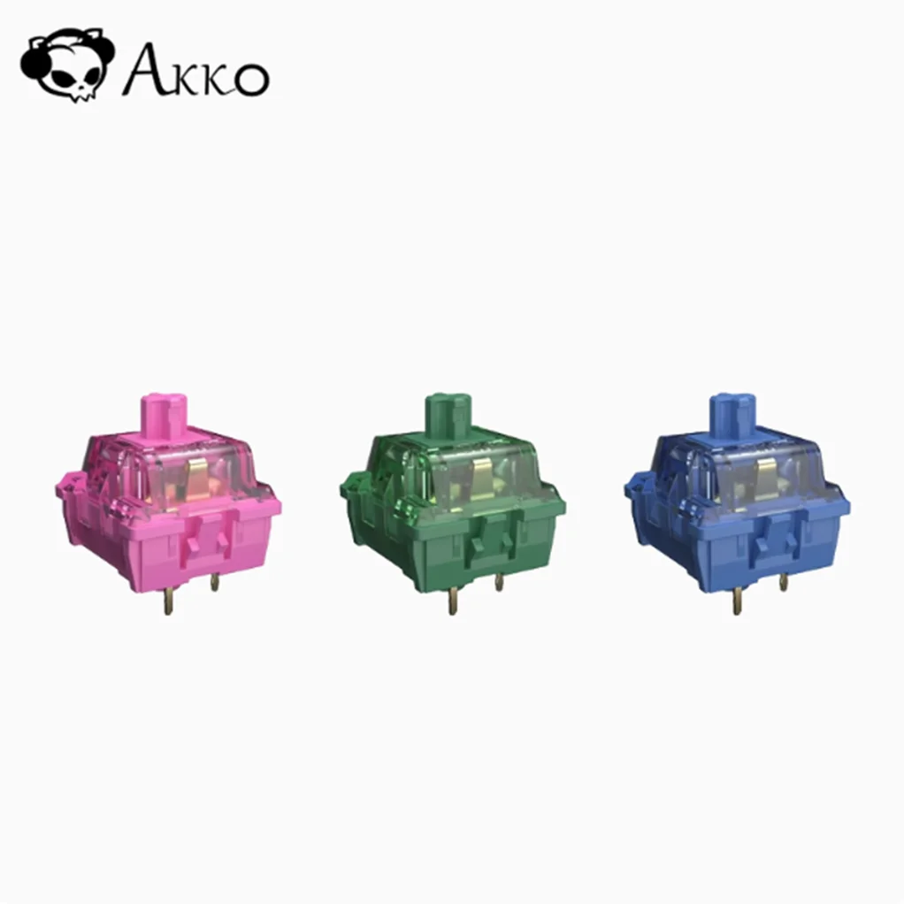 AKKO Rose Red Vintage White Switch 3 Pin Linear 35g 43g Mechanical Keyboard RGB Switches Custom Hot Swap Kit Accessories Switch