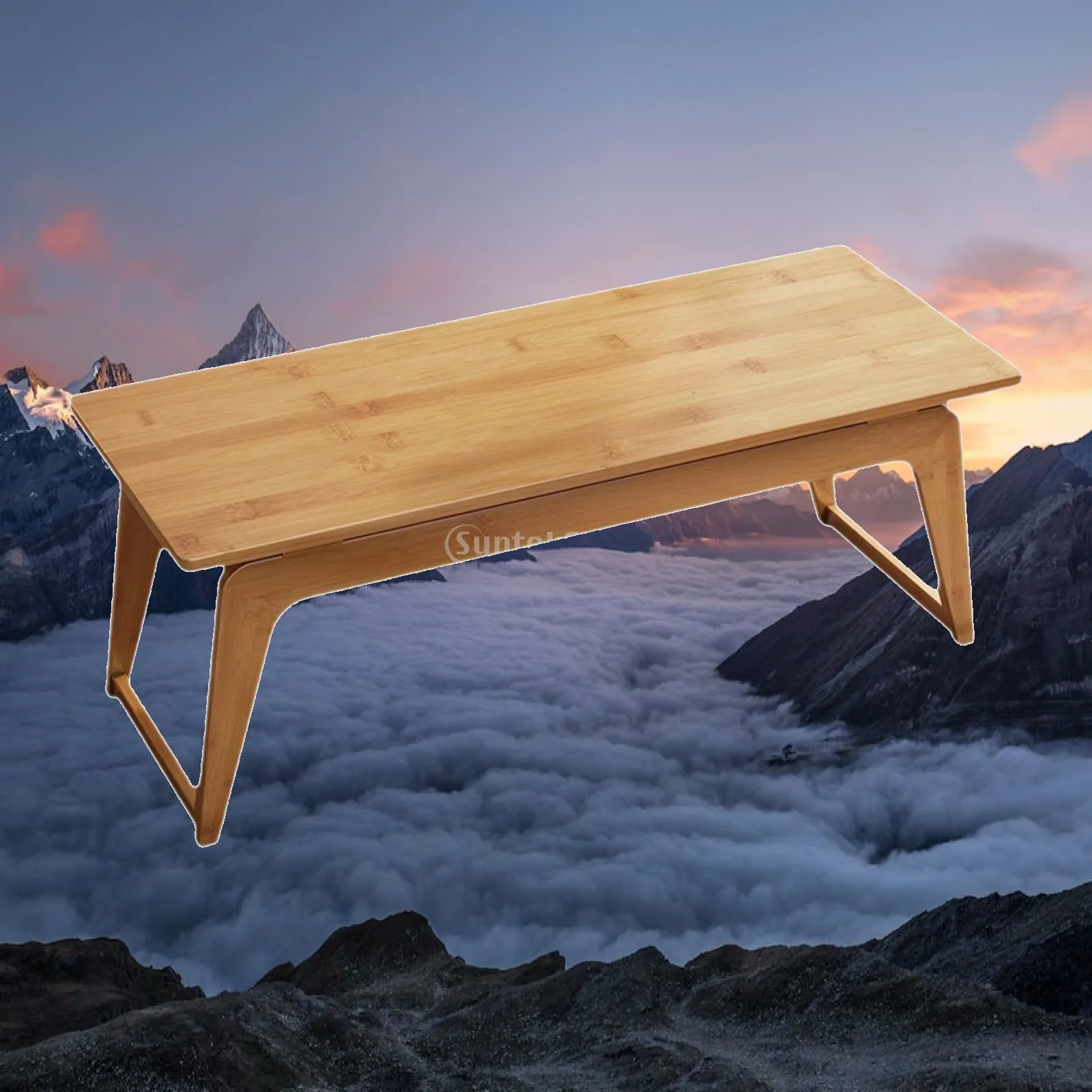 

Small Coffee Table Foldable Wooden End Table for Bedroom Floor Living Room