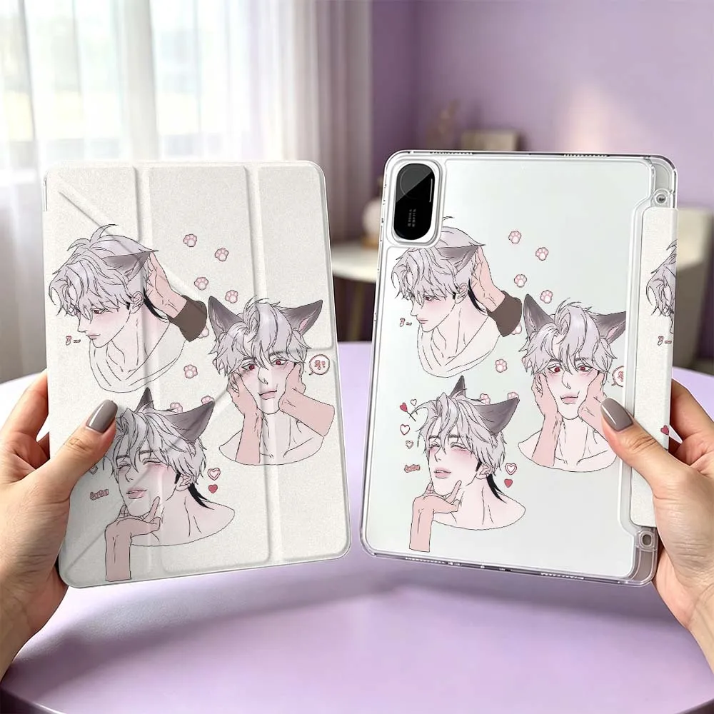 Cartoon Wolf Ears Man For Xiaomi Redmi Poco Pad 8 7 6 5 Pro SE 5G 11.2 12.1 11 inch 3Y Tablet Case Cool