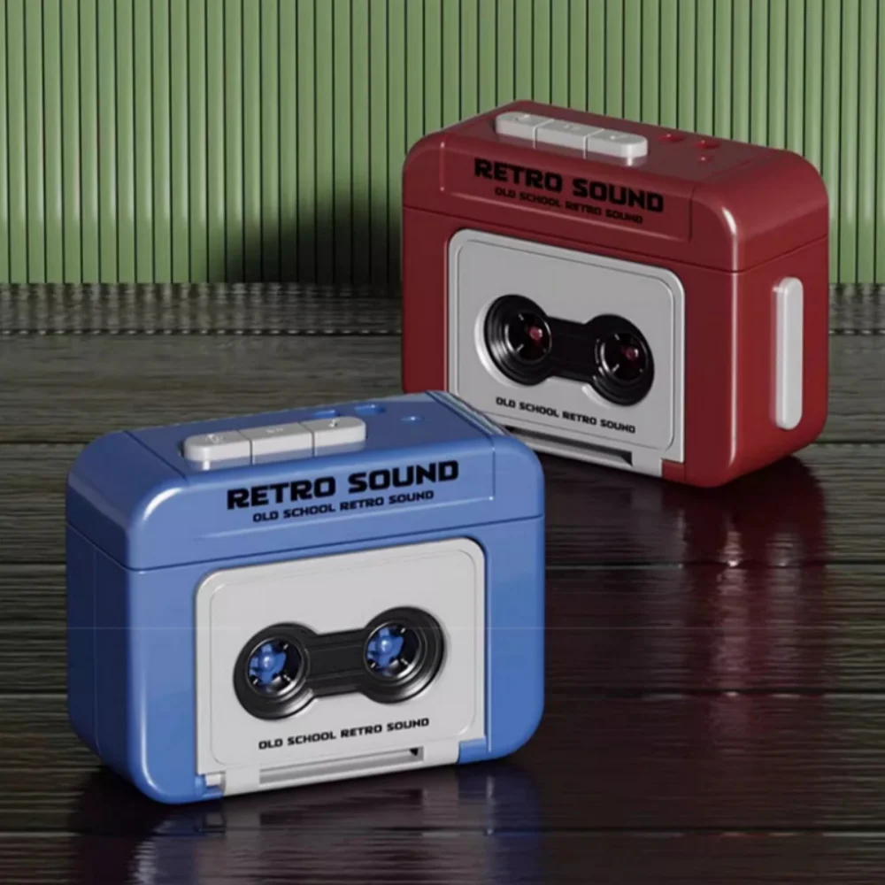 Mini gravador retrô em formato de chaveiro, pode gravar e reproduzir música, divertida caixa de música, pingente personalizado, presente para namorada.