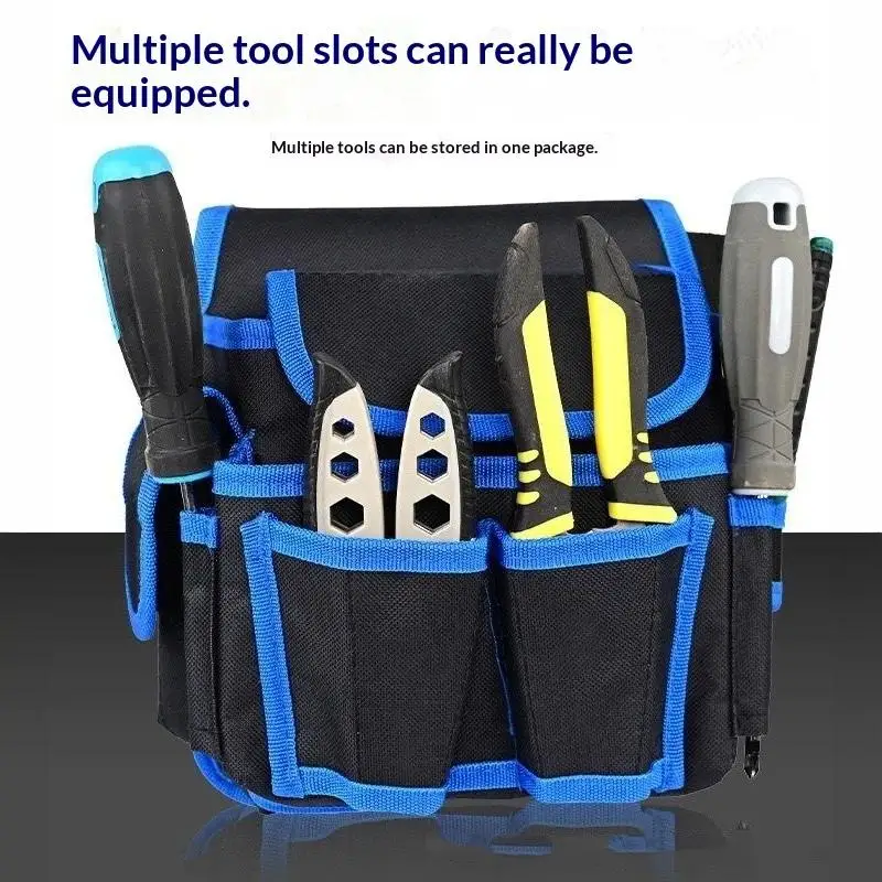 1 Stück Bohrmaschinen-Aufbewahrungstasche, einfache Werkzeugtasche zum Umhängen mit Gürtel, multifunktionale Hüfttasche für Elektriker-Reparaturen – Detail 10
