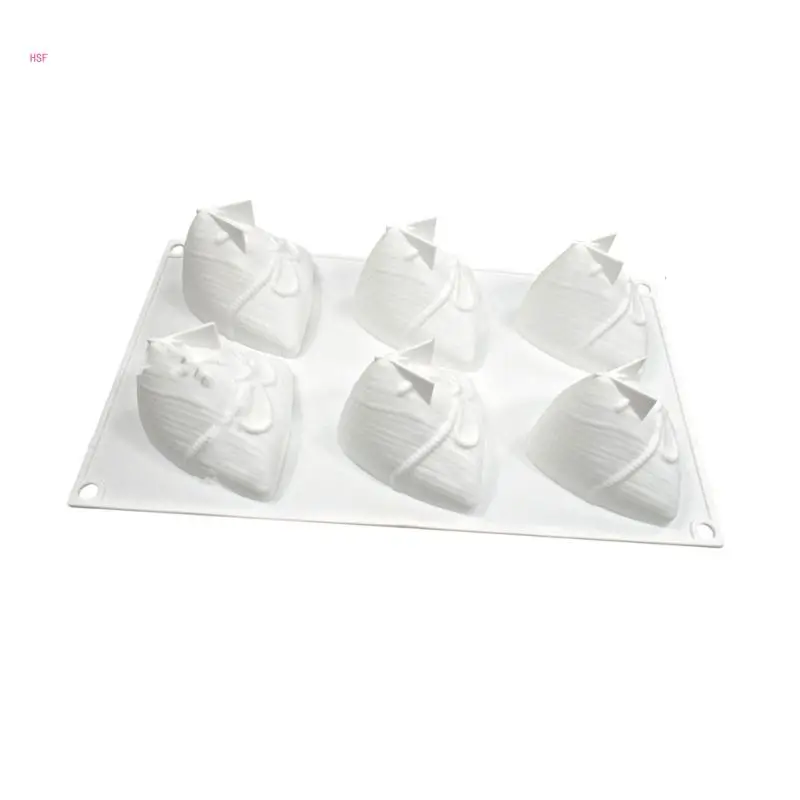 Convenient 6 Slot Zongzi Molds Zongzi Filled Snacks Molds Convenient 6Cavity Molds for Dessert Enthusiasts