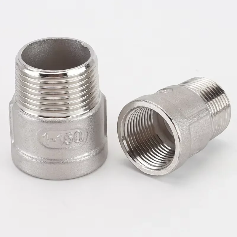 Female/Male Thread Pipe Fitting Straight Connector 1/4＂3/8＂1/2＂3/4＂1＂1.2＂1.5＂2＂BSP 304 Stainless Steel Adapter Joint Acc