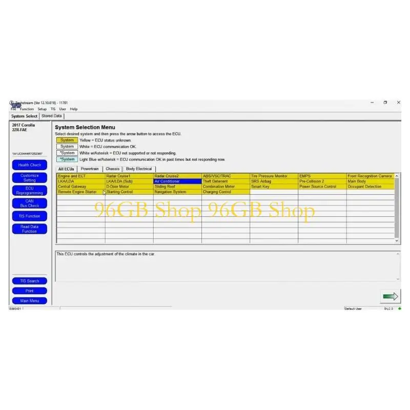 

96 ГБ 16PIN MINI VCI Диагностический кабель OBD2 для Techstreams J2534