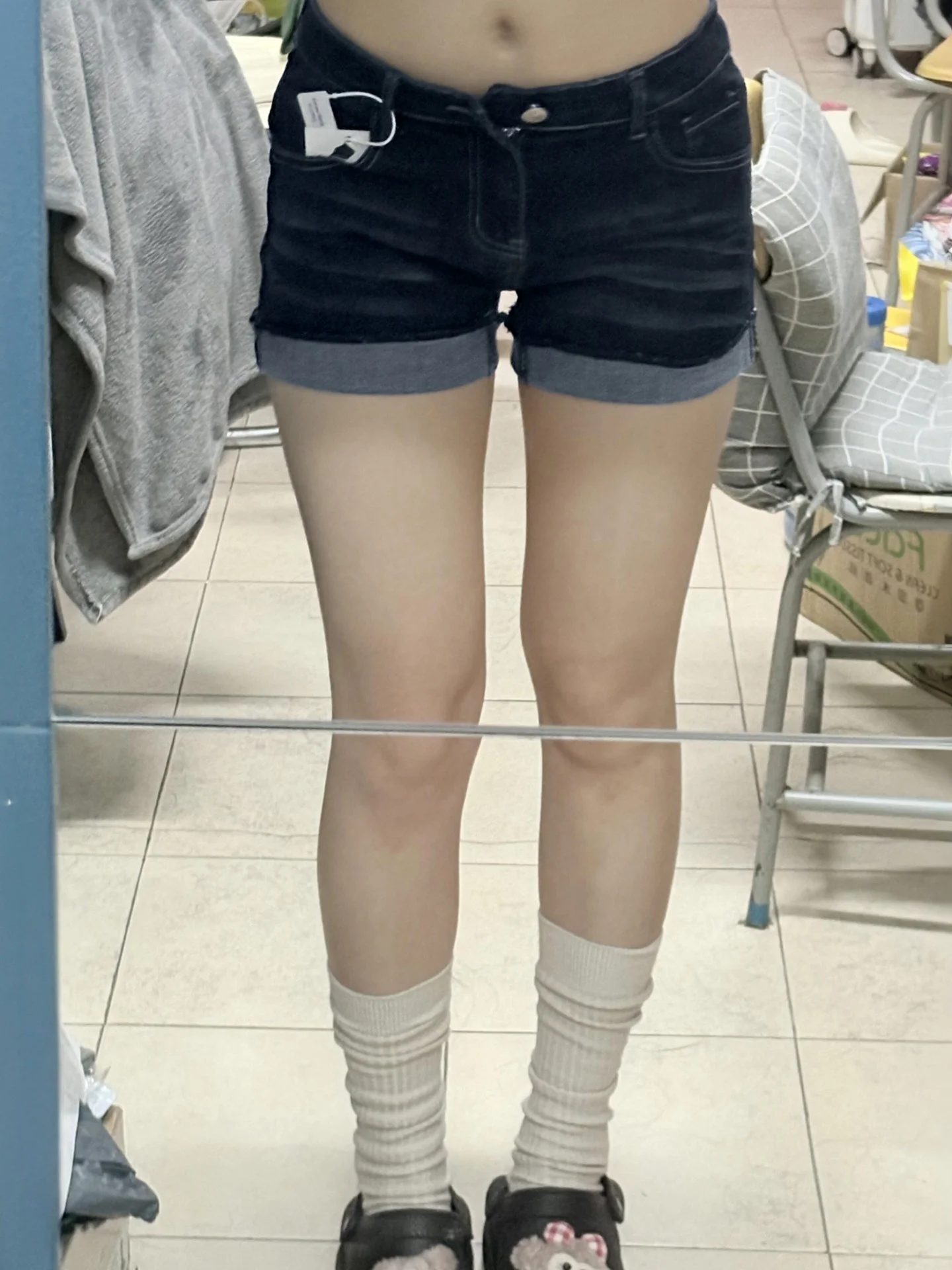 American Style High Waist Short Jeans Women Summer Thin Elastic Small Size A-Line Wide Leg Cuffed Hot Pants Casual Straight Leg