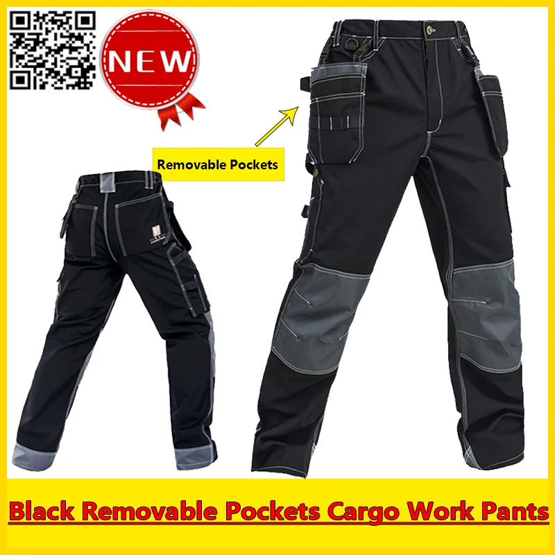 Bauskydd High Quality Working Men Durable Multi-pockets Working Pants Cargo Pants with Removable Pockets