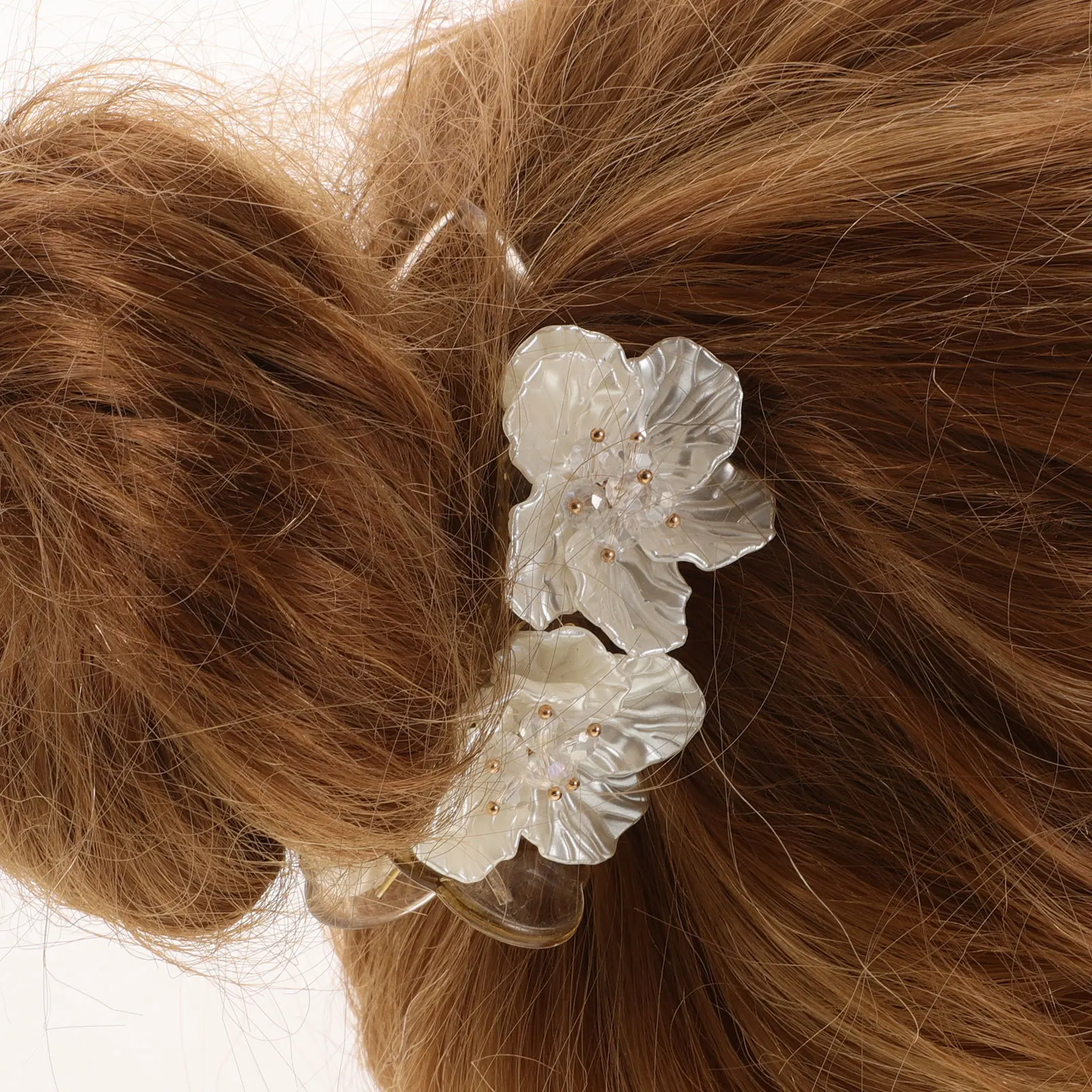 

Large Flower Hair Claw Clamp Durable Plastic Hair Clip for Women Elegant Style for Birthday Festival Decoration