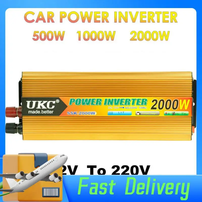 500W-2000W Power Inverter 12V 220V Pure Sine Wave Transformer Convert Multi-function Socket Converter Car inverter