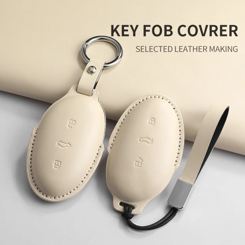 For Rising AUTO R7 F7 Premium Car Key Case Cover Keychain Anti-Scratch Protector Car Key Holder Shell Decoration Fob Accessories