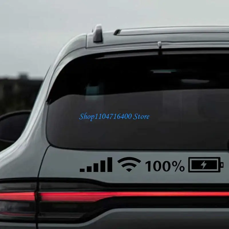 

y1gd Car Sticker Helmet WIFI 100 Percent Battery Reflective Exterior Decoration Wall