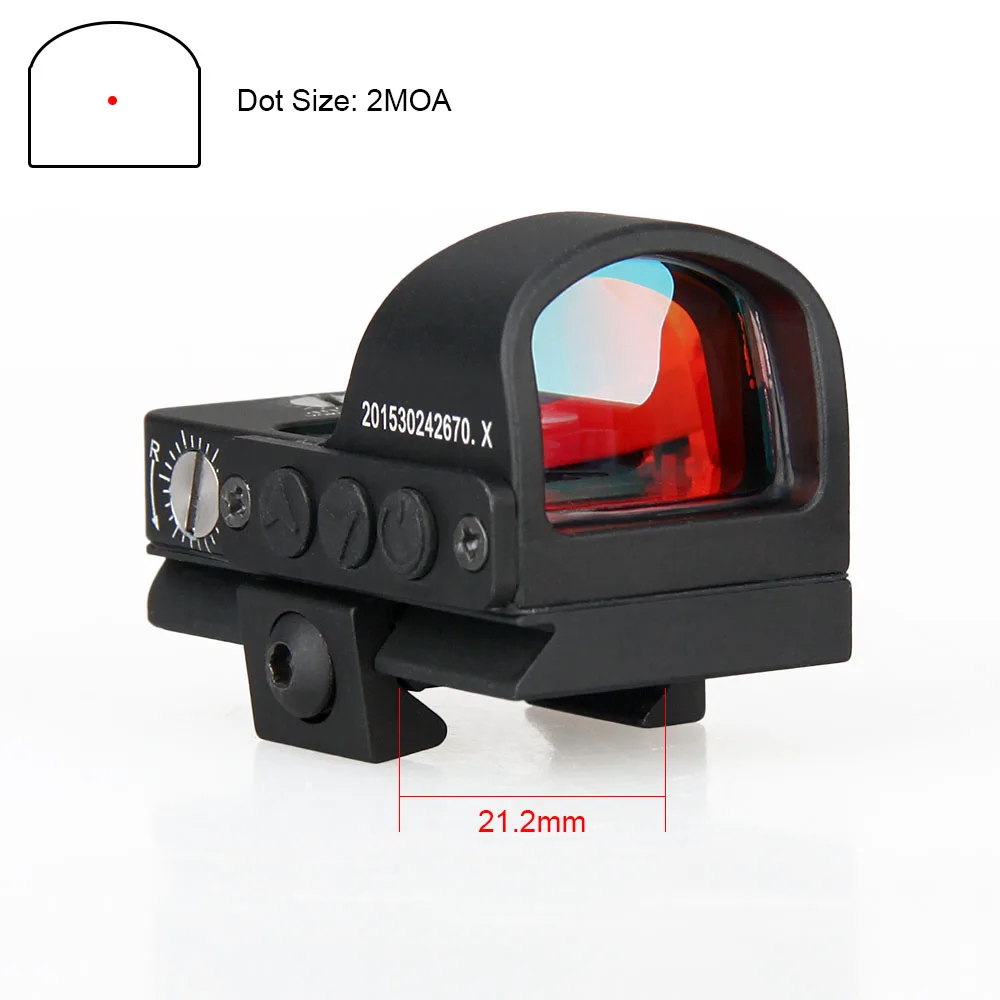 

Free Shipping Canis LatransTactical Red Dot Sight 1X 2MOA Mini Red Dot Scope Fit On 21mm Rail Accessory For Shooting OS2-0078