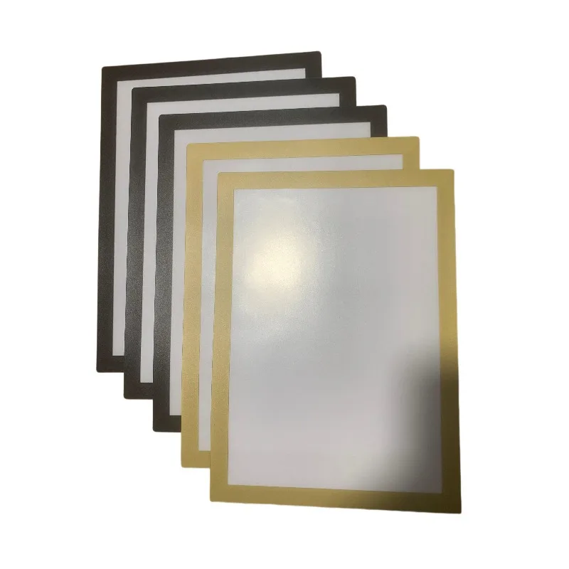 5-Pcs A4 Magnetic Self-Adhesive Photo Frame - Wall Mounted Plastic Photo File Display Frame (No Screws/Installation Required)