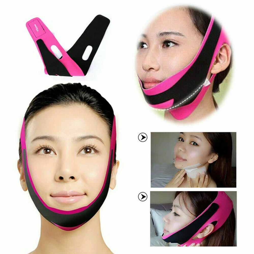 Women Reduce Double Chin V-Line Lift Up Face Slimming Bandage Facial Massager Beauty Tools Face-lift Belt