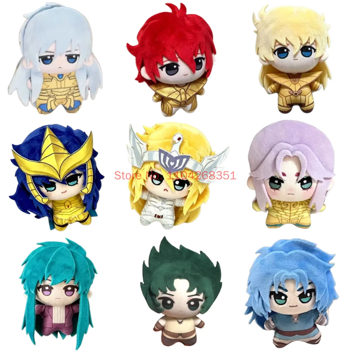 In Stock Saint Seiya Starfish Printed Cotton Doll 10cm Plush Keychain Albafica Kanon Mu Hyoga Aphrodite Anime Toys Pendant Gift