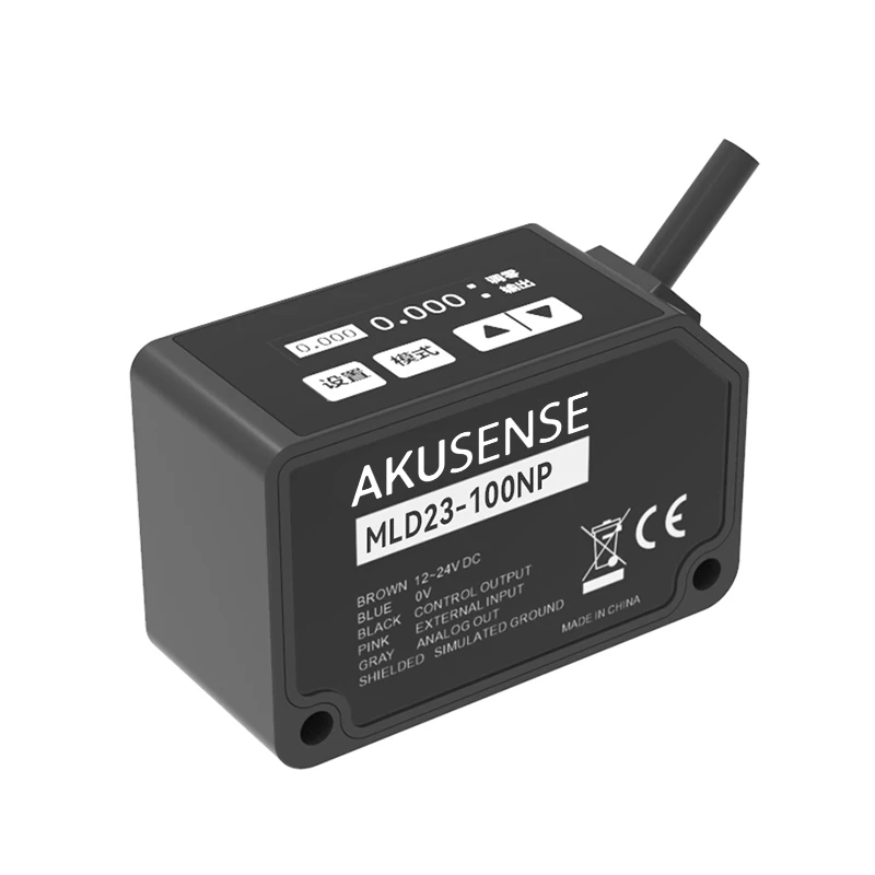 Laser Displacement Mini Digital Display Diffuse Reflection 100mm  Distance Measurement MLD23-100N Akusense Sensor