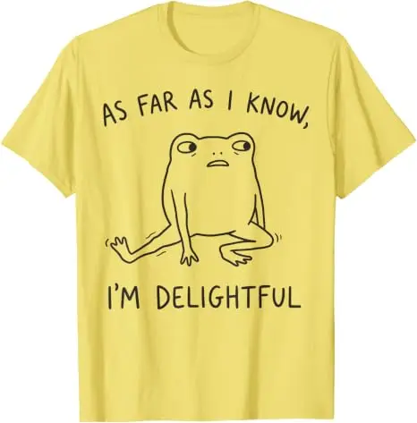 Soweit ich weiß, bin ich ein entzückender Frosch – Sarkastisches Humor-T-Shirt, Y2k-Persönlichkeits-Witz-T-Shirt, unbeholfener Frosch, ästhetische Kleidung, Geschenk – Detail 13