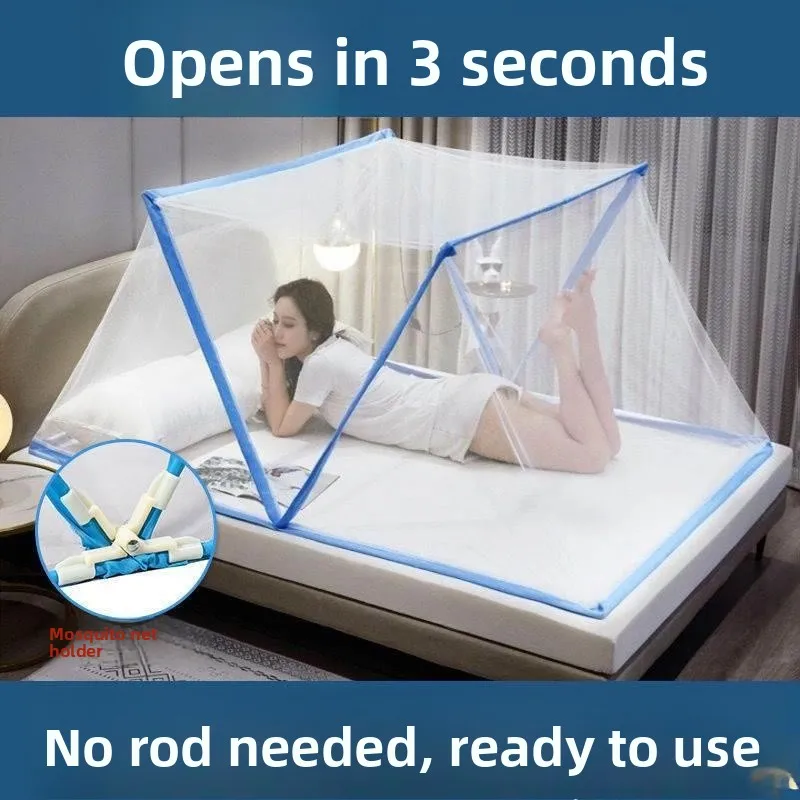 

Foldable Mosquito Net Convenient Storage Expandable Bed Top Bunk Dormi Encryption Easy to Use No Installation Required