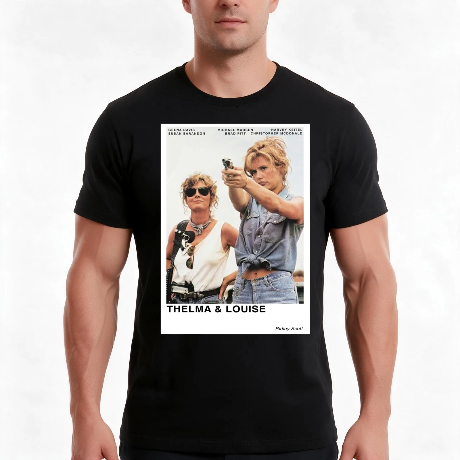 Thelma & Louise T-Shirt, Summer Casual Cotton Tee, Oversized Streetwear Tops, Vintage Graphic Print, Loose Fit Short Sleeve