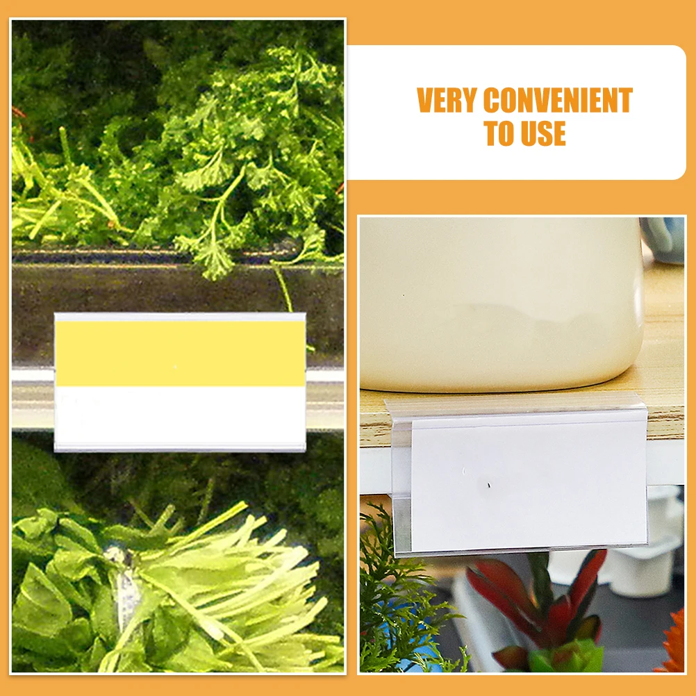 

25Pcs Stable Price Tag Holder Easy Install Retail Accessories for Store Shelves and Exhibitions Shelf Labels Price Tag Clip