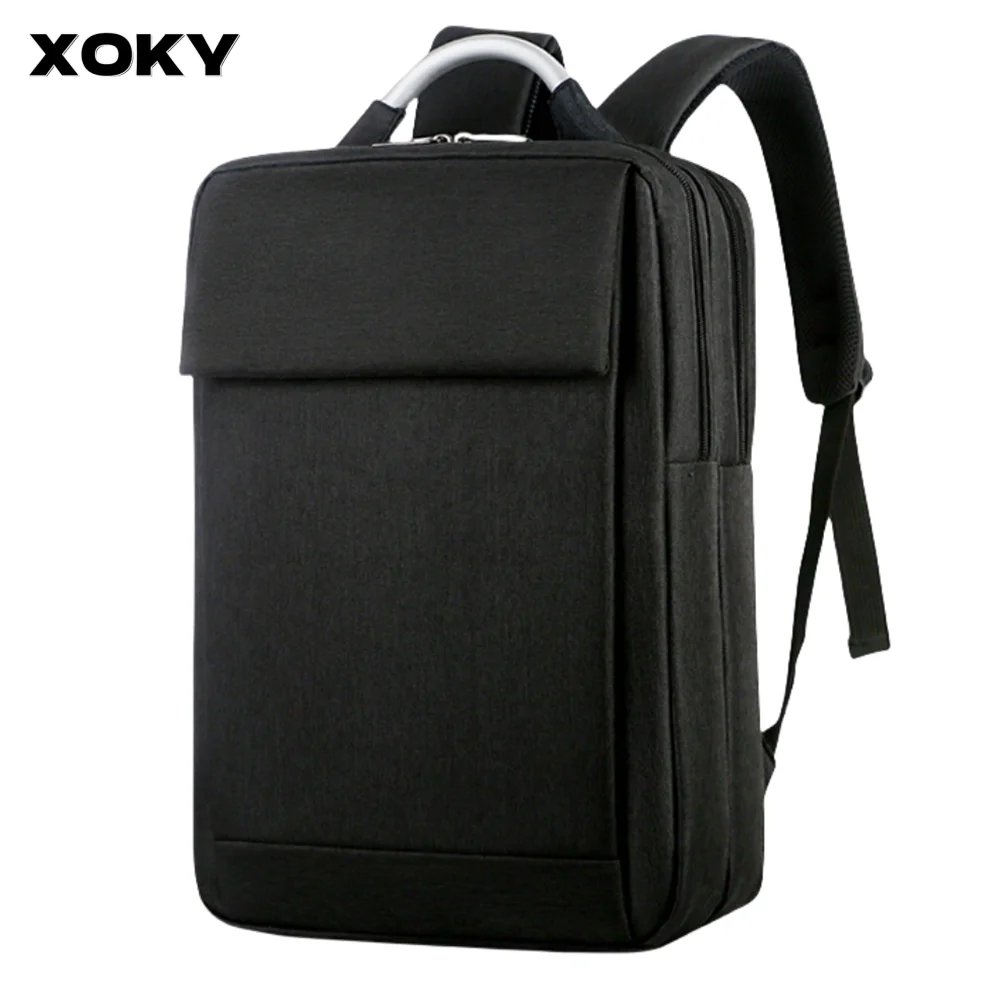 XOKY Men\'s Business Laptop Backpack Usb Charging Waterproof Film Backbag Casual Shoulder Bag For Men Backpack Men Camping