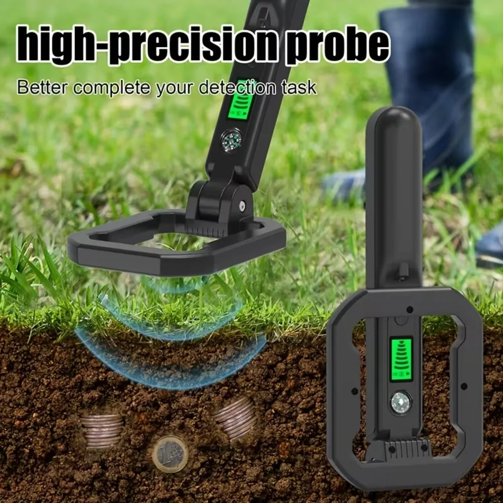Foldable Metal Detector with LCD Display Vibration Alert High Sensitivity for Treasure Hunting Gold Finding Metal Detect Tools