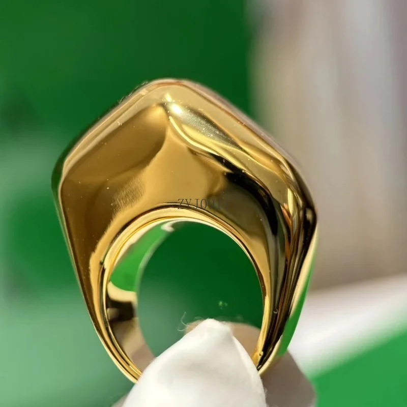 Модное популярное европейское дизайнерское брендовое золотое, серебряное кольцо высшего качества, женское роскошное ювелирное изделие, тренд