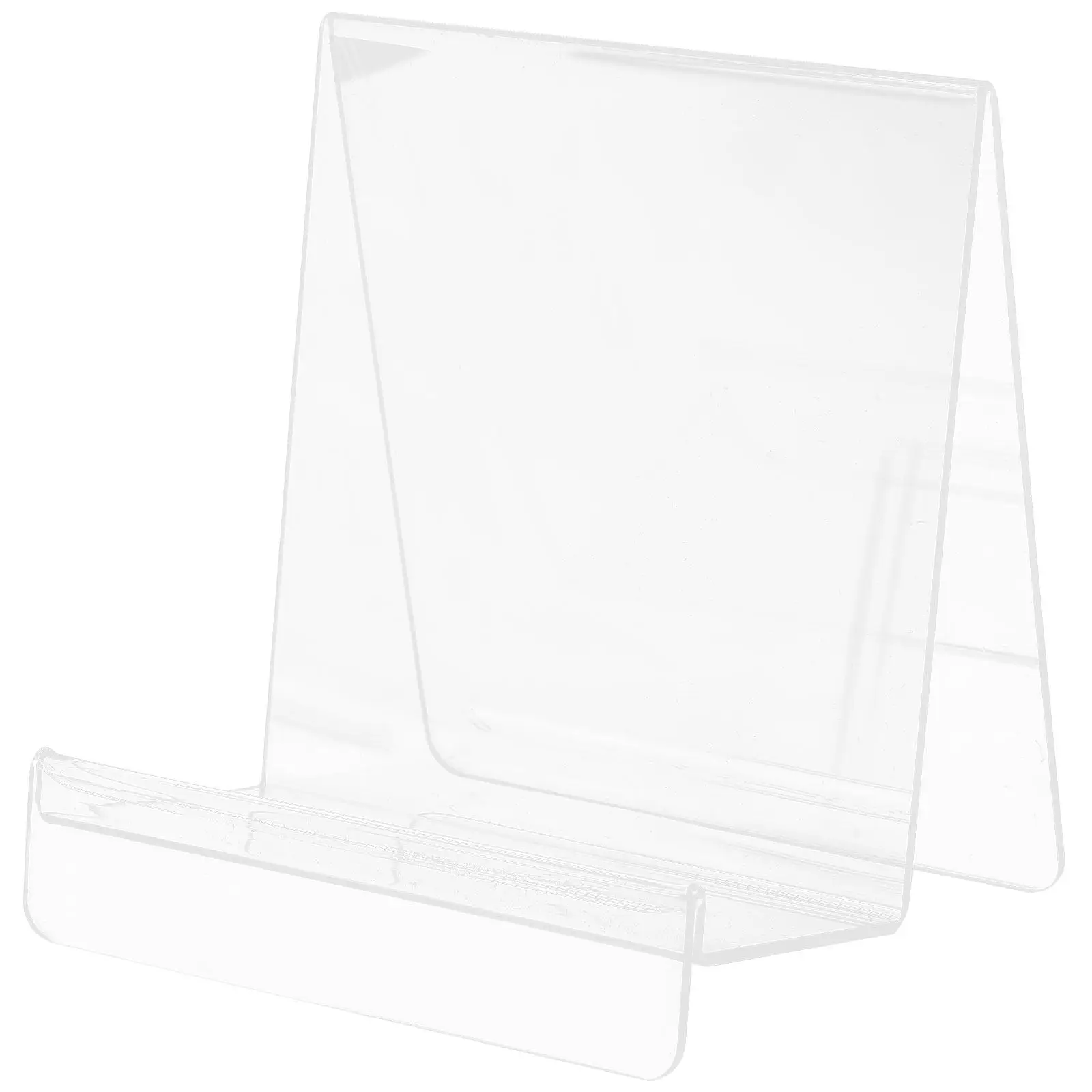 Acrylic Book Display Stand Clear Easel Storage Rack for Books Records Magazines Desktop Book Holder Card Display Stand
