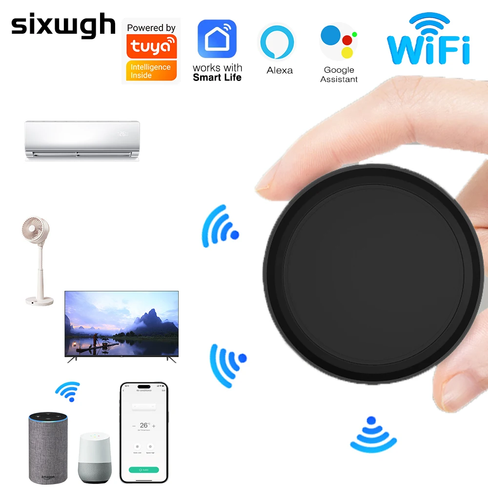 Tuya WiFi 2.4GHz Infrared Remote Control Air Conditioning TV Smart Life APP Universal Infrared Remote Control Alexa Google Home