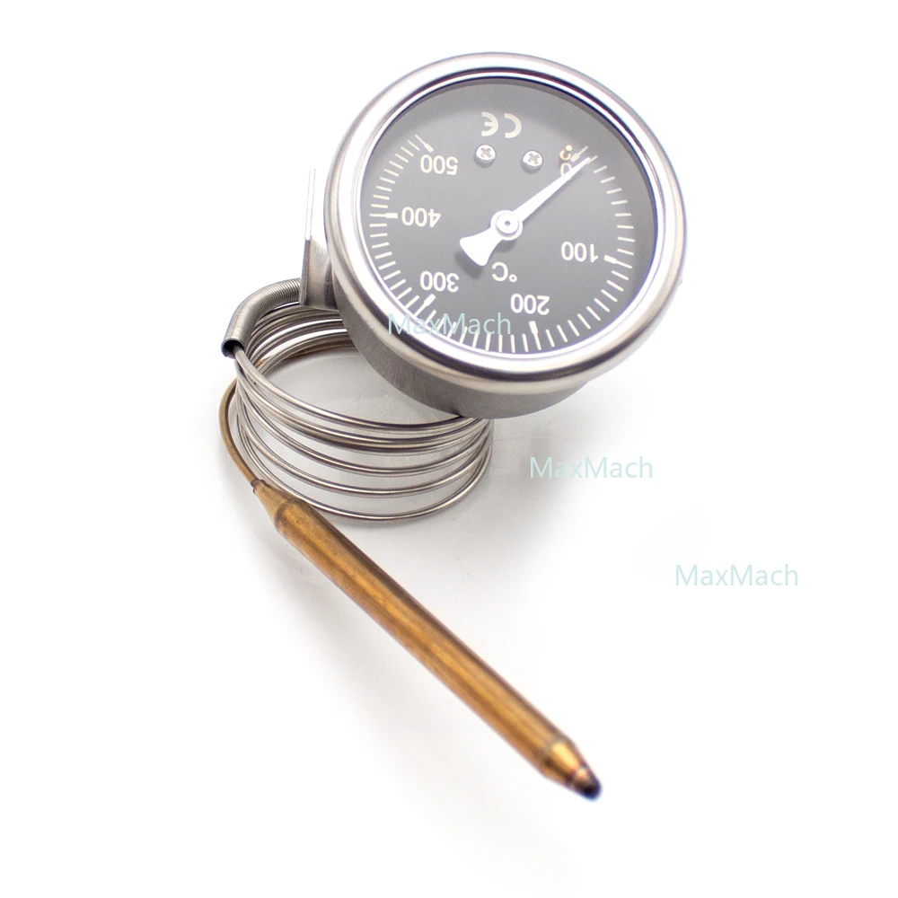 Pizza Stove 304 Stainless Steel Thermometer Pointer Type Temperature Display Metal Plate Thermometer High Temperature Resistance