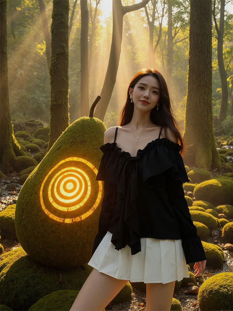 بلوزات كبيرة الحجم للسيدات بلون شيفون أبيض للخريف من القطن أنيق على الطراز الكوري ملابس خارجية قصيرة للسيدات سترة طويلة #6