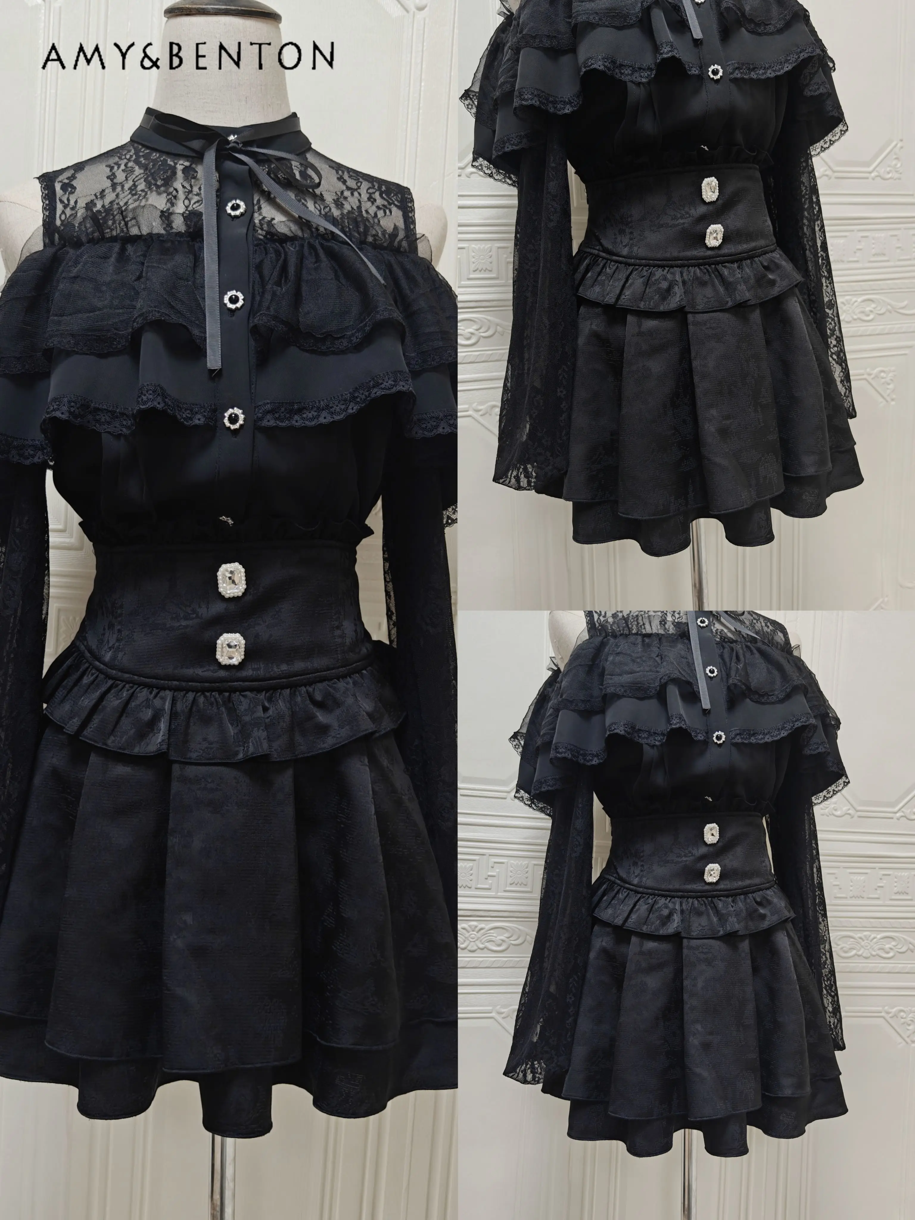 

Original Japanese Mine Series Mass-produced Retro Jacquard Cake Skirt Sweet Elegant Princess Tutu Skirts High Waist Mini Skirt
