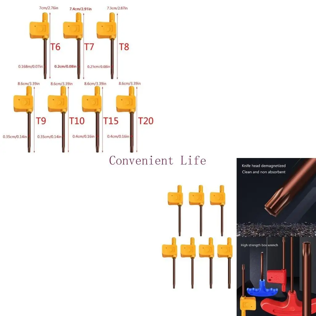 

L1EE Torx Screwdriver Flag Handle Security Bolt Hole Screwdriver Screw Driver Key Wrench Tool Torx Wrench Screw Wrench